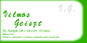 vilmos geiszt business card